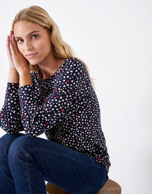 Crew Clothing Blousson Printed Jersey Top