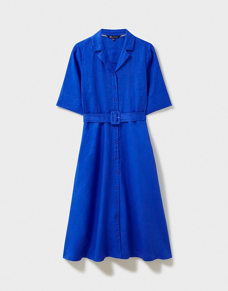 Crew Clothing Belted Linen Shirt Dress