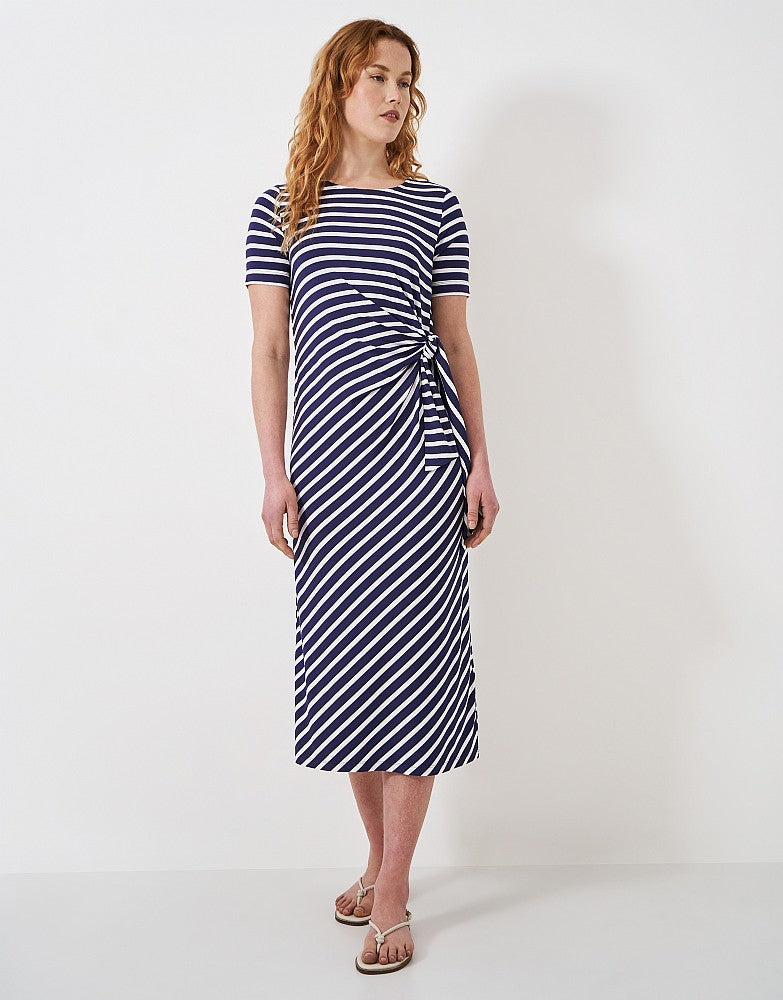 Crew Clothing Tie Front Printed Jersey Dress