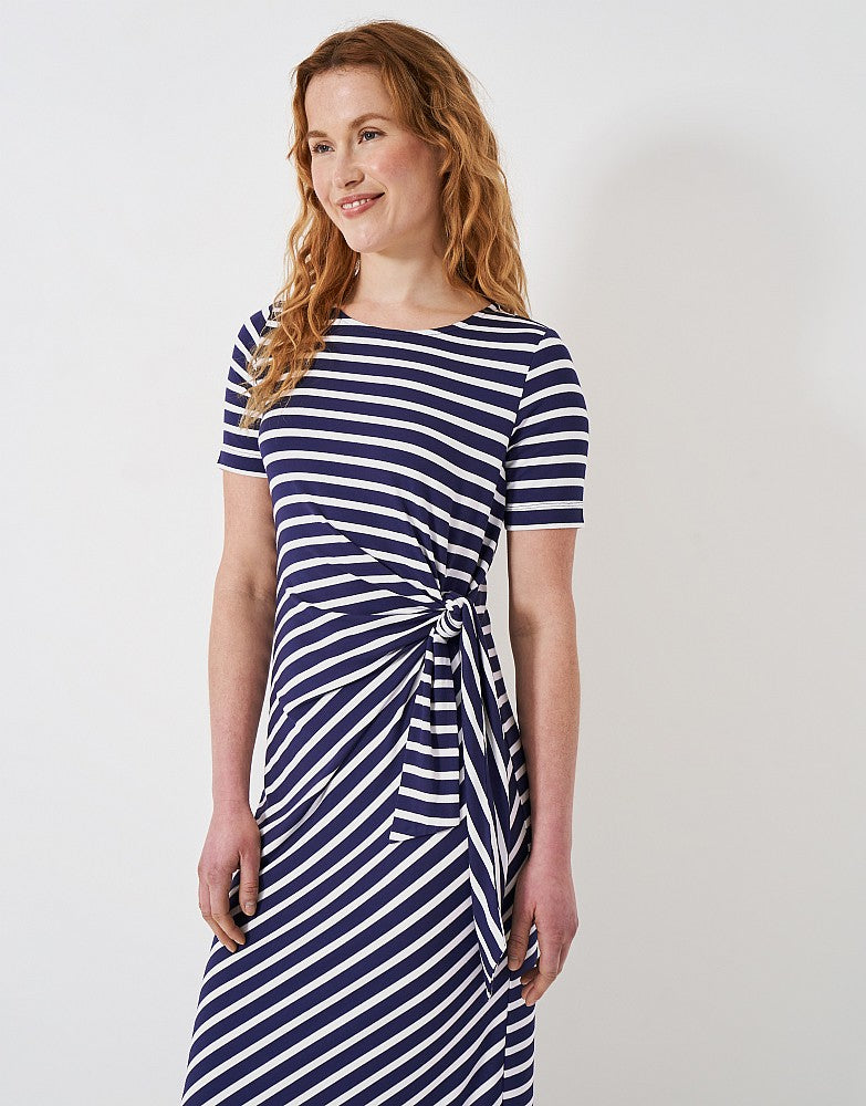 Crew Clothing Tie Front Printed Jersey Dress