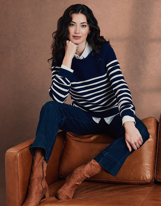 Crew Clothing Harmony Rachel Button Neck Jumper
