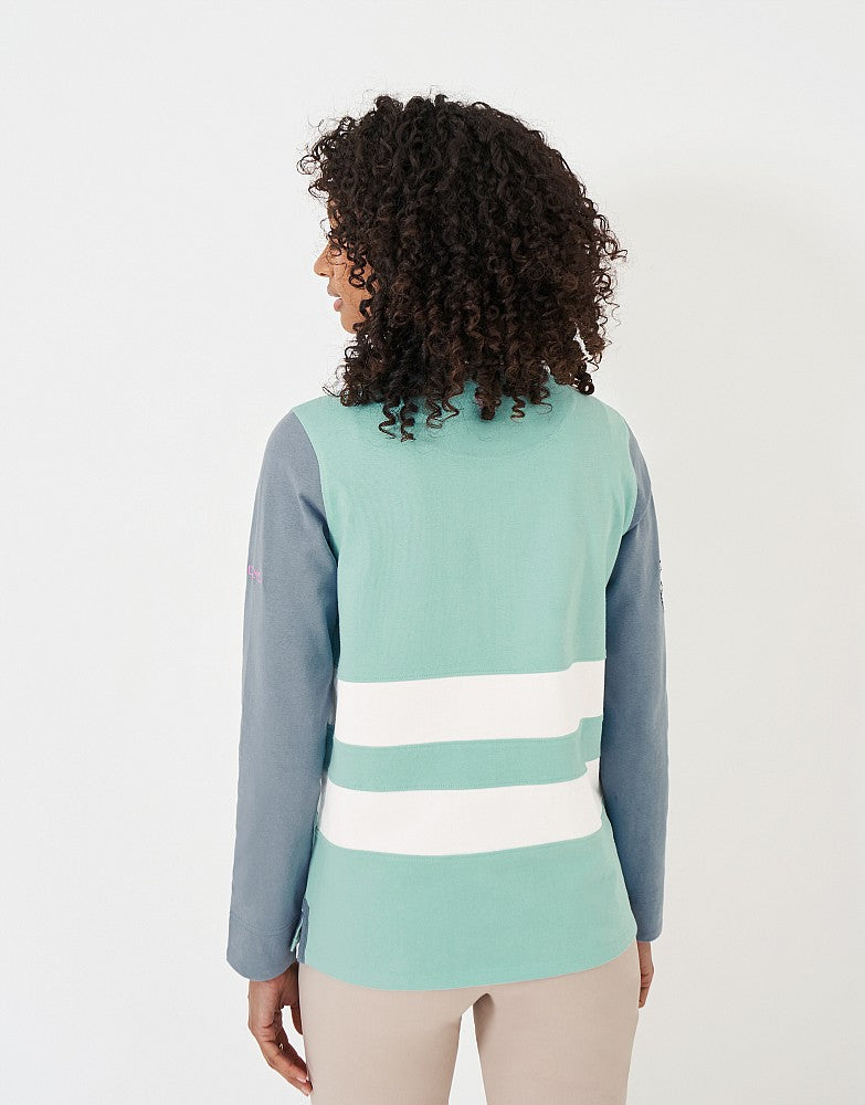 Crew Clothing Long Sleeve Panel Rugby Shirt