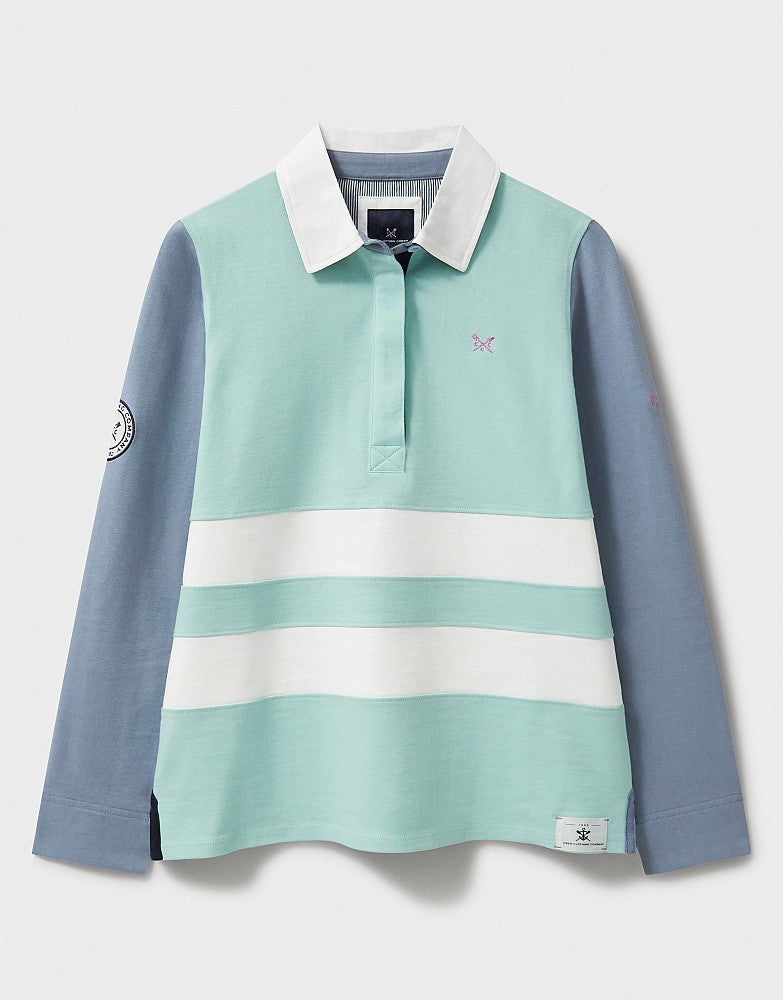 Crew Clothing Long Sleeve Panel Rugby Shirt