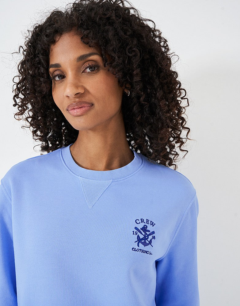 Crew Clothing Ombre Embroidered Cotton Crew Neck Sweatshirt
