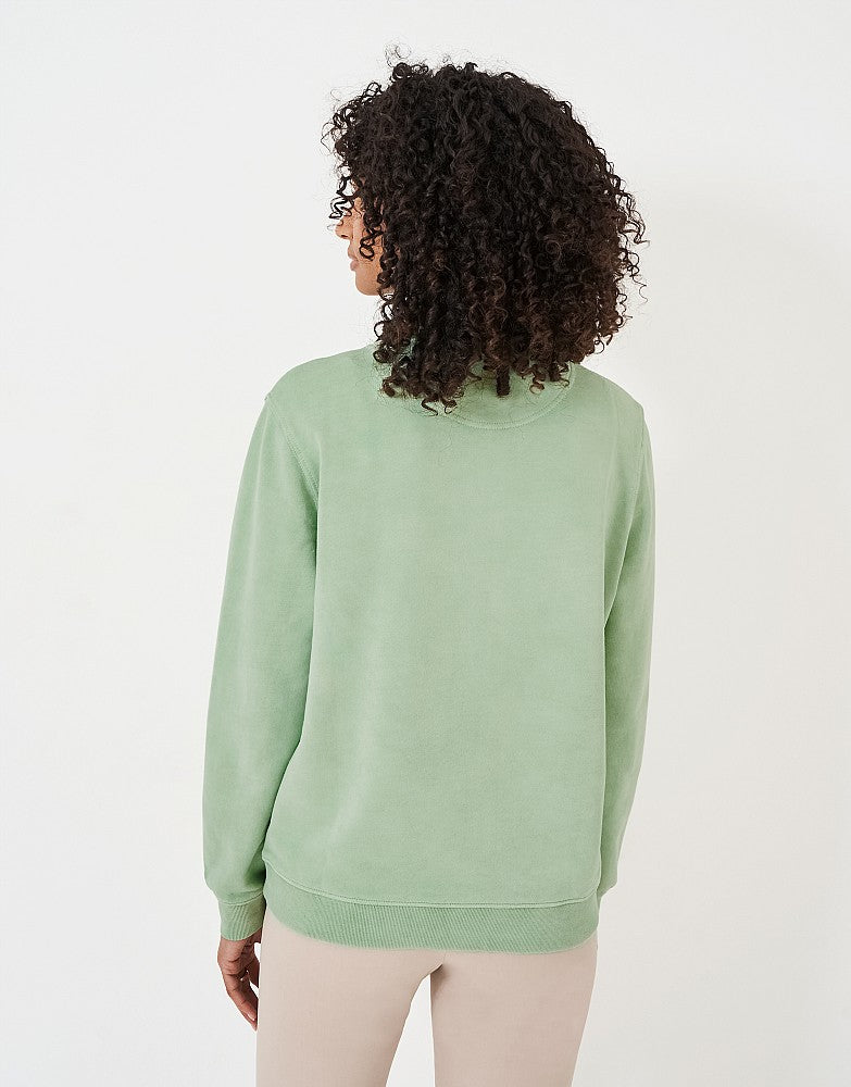 Crew Clothing Pigment Dyed Cotton Crew Neck Sweatshirt