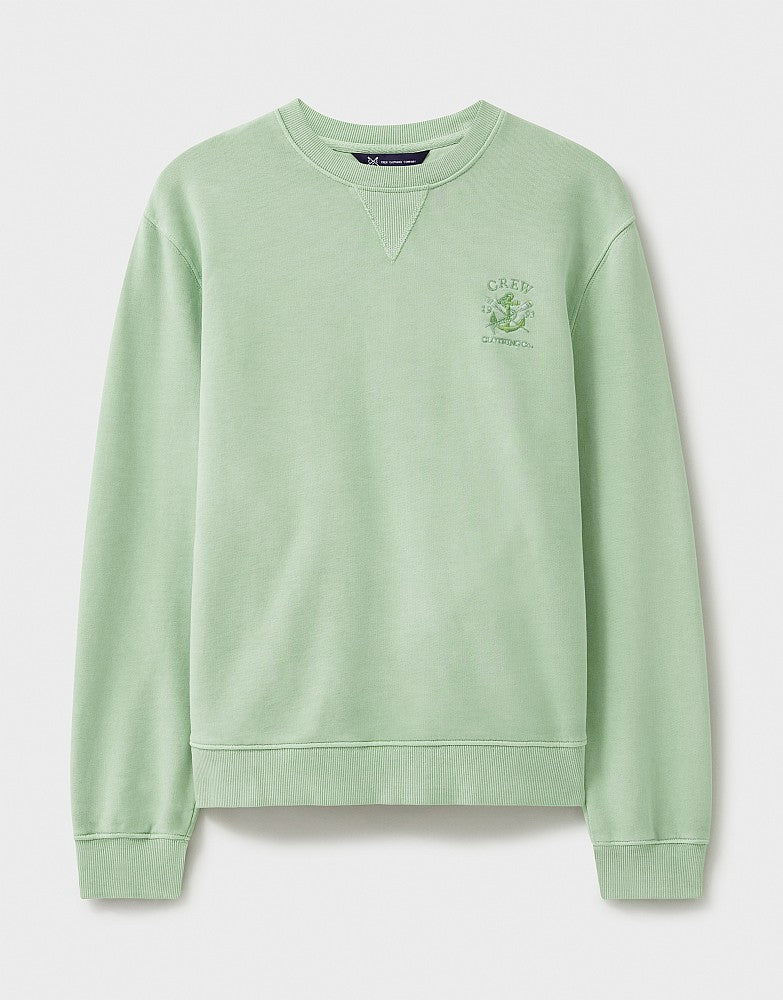 Crew Clothing Pigment Dyed Cotton Crew Neck Sweatshirt