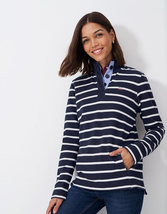 Crew Clothing Half Button Sweatshirt