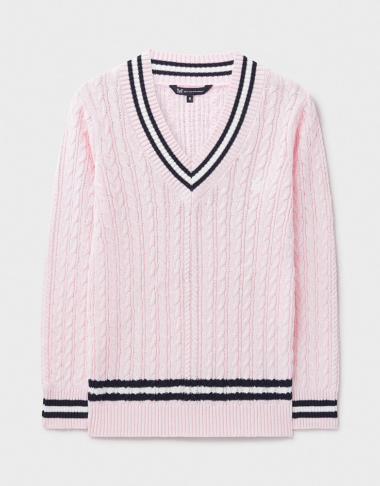 Crew Clothing Cable Knit Cricket Jumper