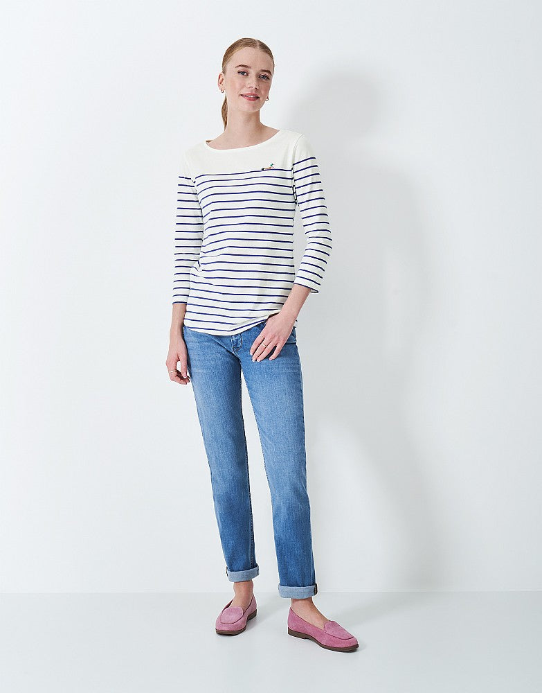 Crew Clothing Embroidered Essential Breton Top