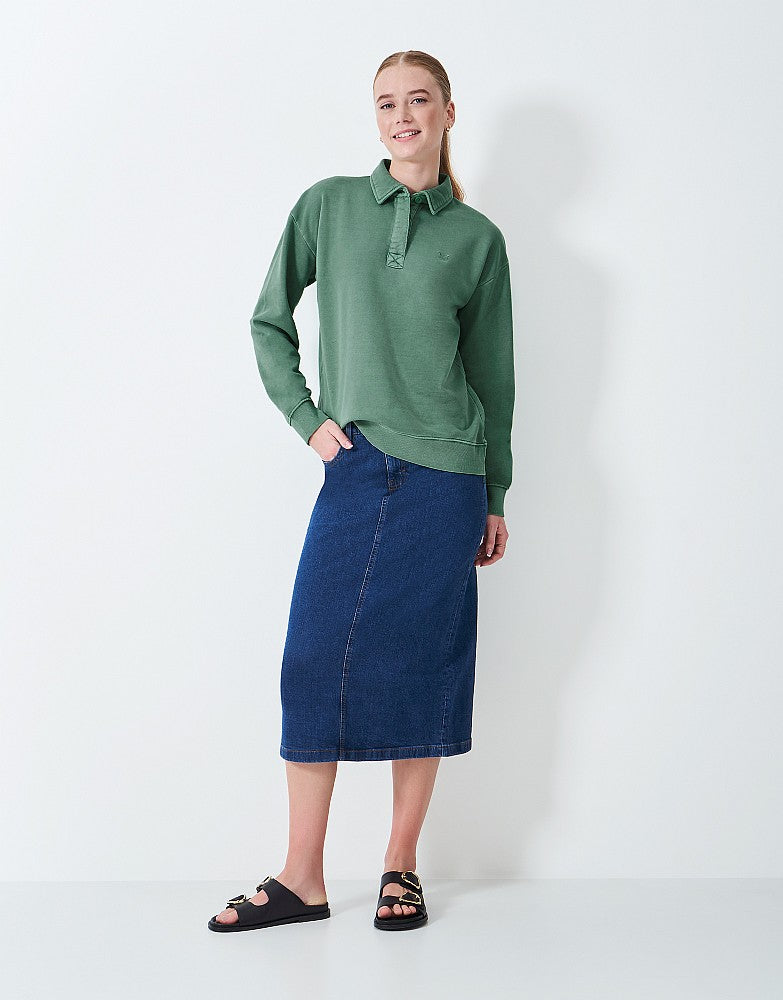 Crew Clothing Pigment Dyed Rugger Sweatshirt