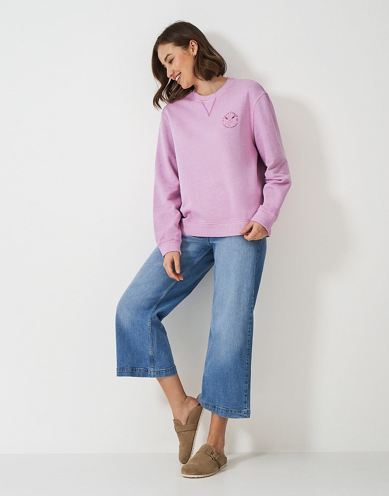 Crew Clothing Pigment Dyed Crew Neck Sweatshirt