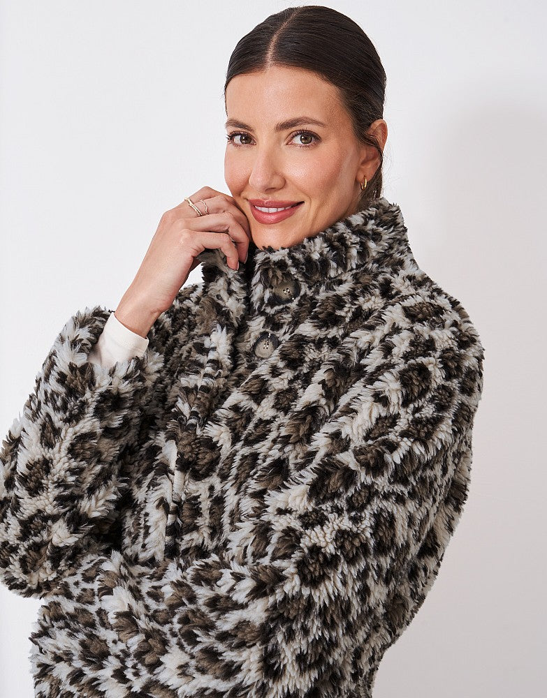 Crew Clothing Borg Patch-Pocket Jacket