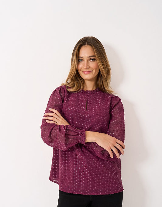 Crew Clothing Iris Metallic Blouse