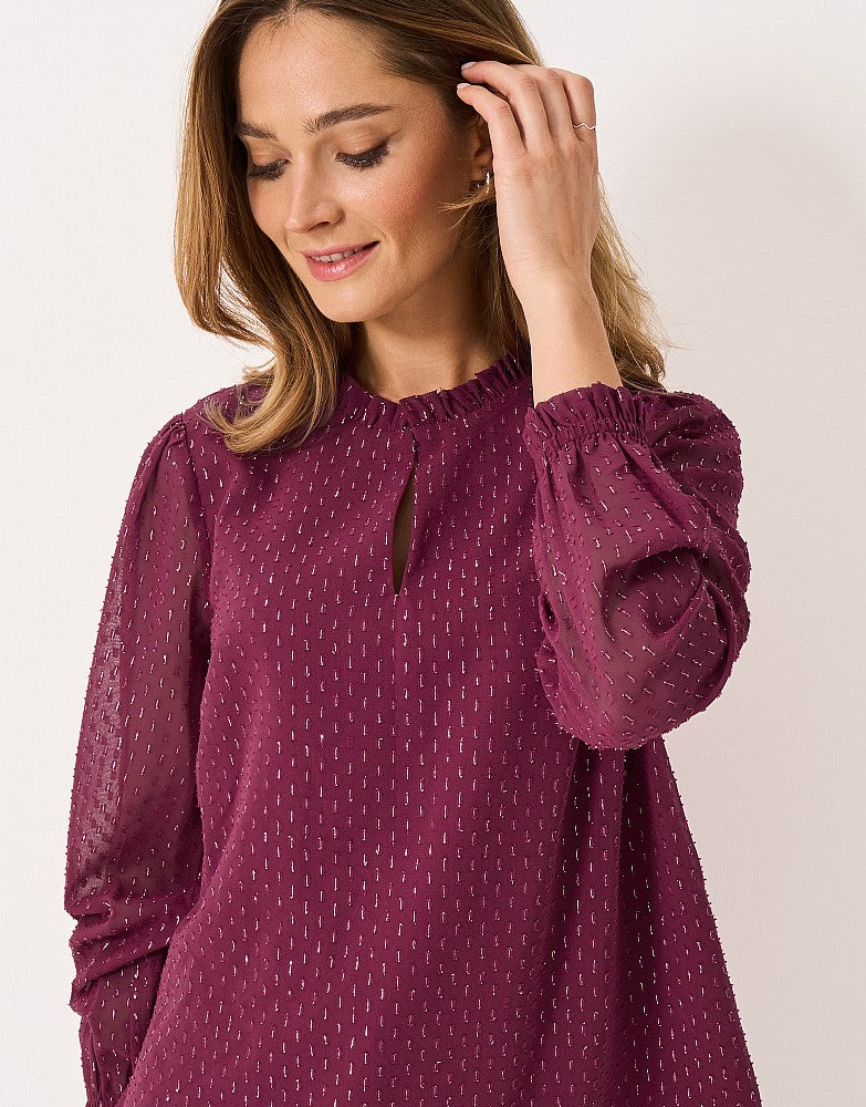 Crew Clothing Iris Metallic Blouse