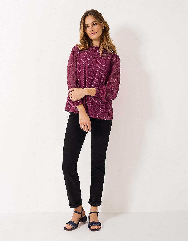 Crew Clothing Iris Metallic Blouse