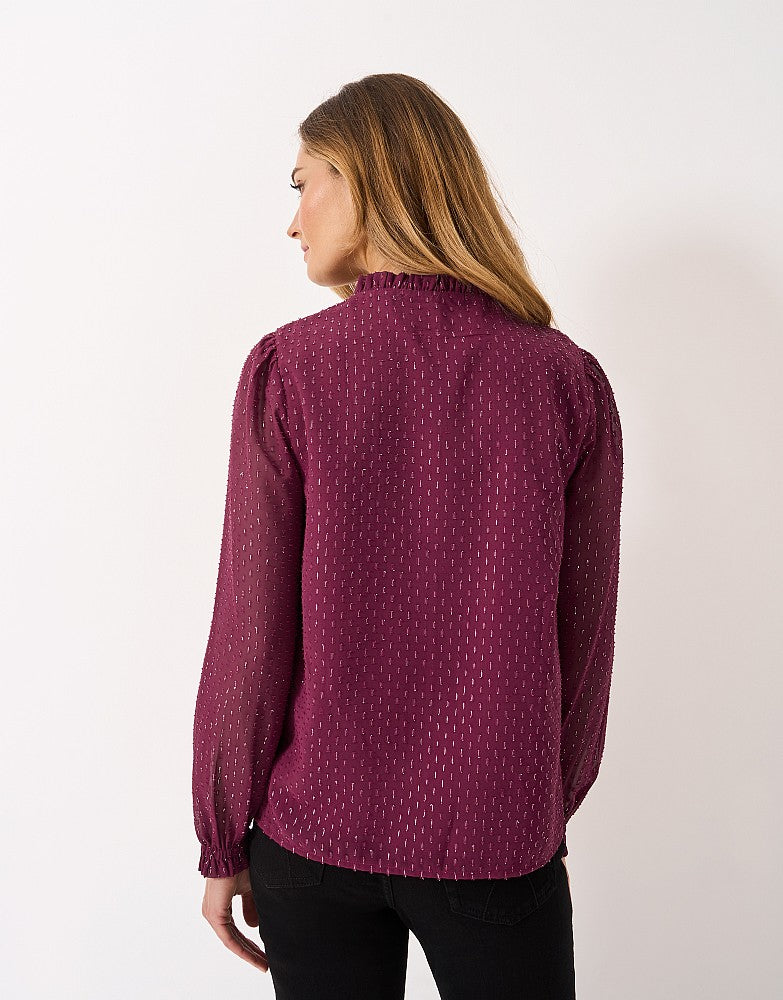 Crew Clothing Iris Metallic Blouse