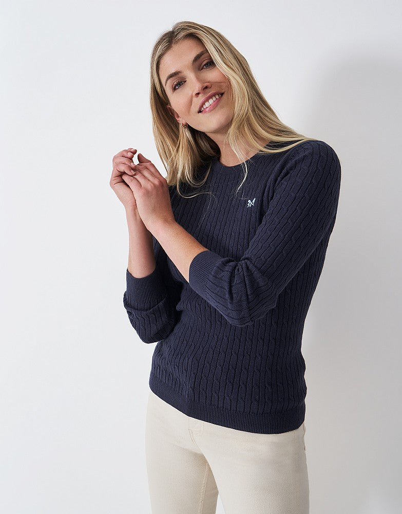 Crew Clothing Crew Neck Heritage Cable Knit Jumper