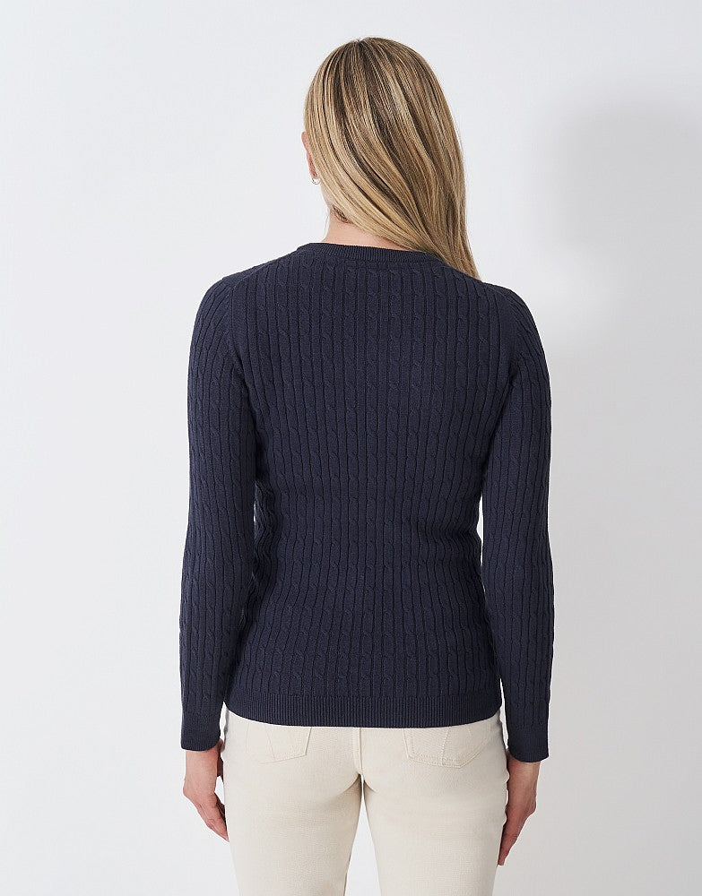 Crew Clothing Crew Neck Heritage Cable Knit Jumper