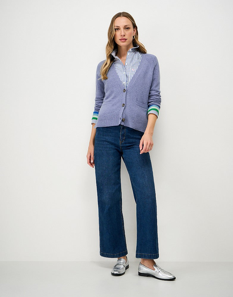 Crew Clothing Harmony Merino Blend Relaxed V Neck Cardigan