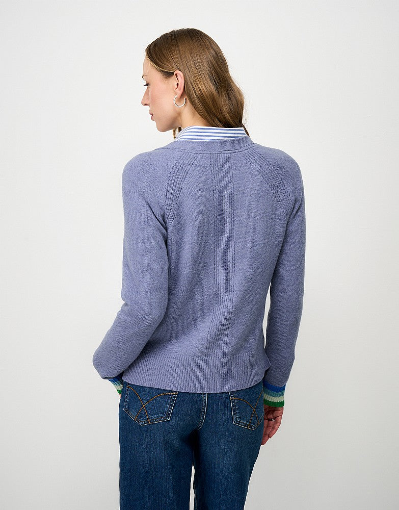 Crew Clothing Harmony Merino Blend Relaxed V Neck Cardigan