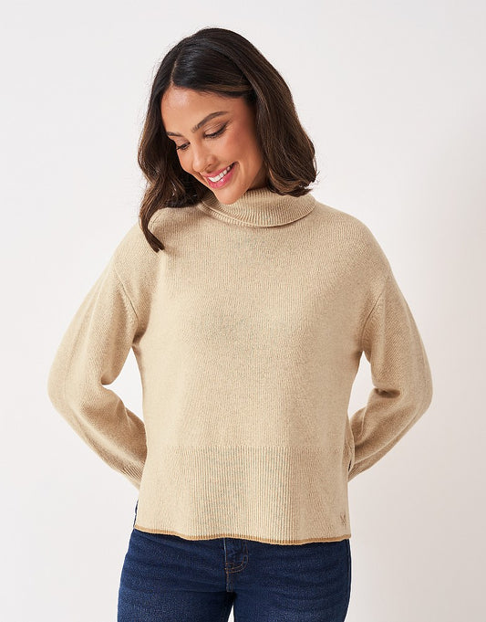 Crew Clothing Harmony Saddle Shoulder Funnel Neck Jumper
