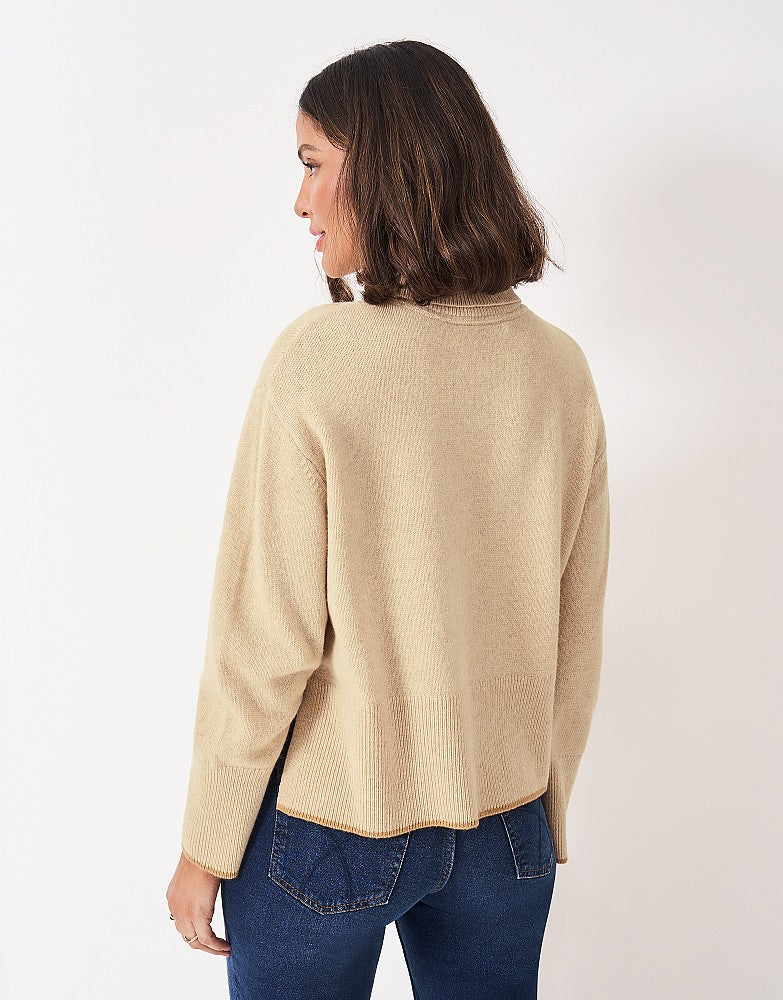 Crew Clothing Harmony Saddle Shoulder Funnel Neck Jumper