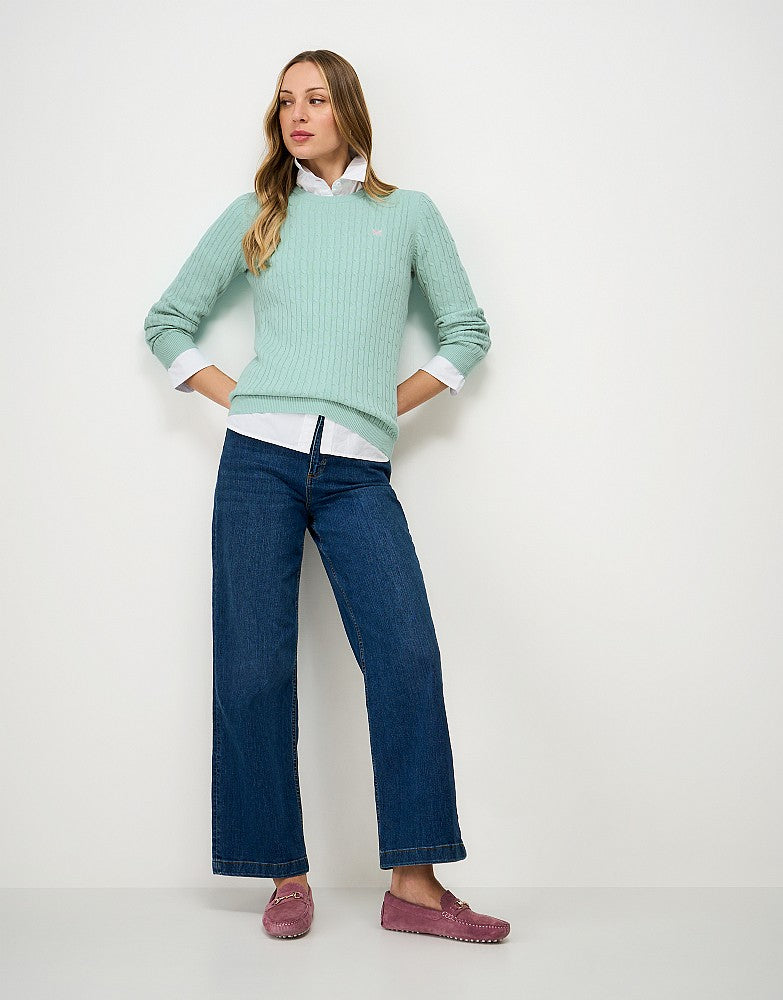Crew Clothing Crew Neck Heritage Cable Knit Jumper