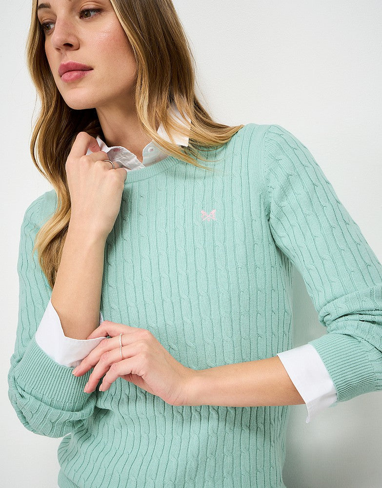 Crew Clothing Crew Neck Heritage Cable Knit Jumper