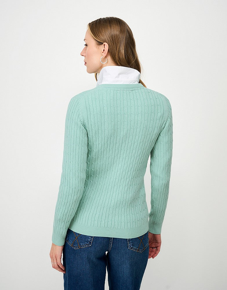 Crew Clothing Crew Neck Heritage Cable Knit Jumper