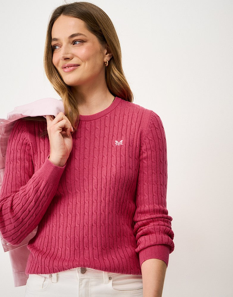 Crew Clothing Crew Neck Heritage Cable Knit Jumper