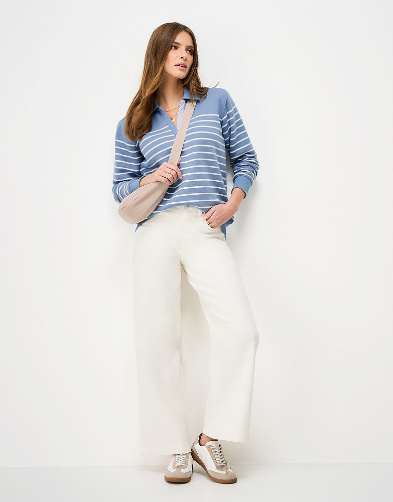 Crew Clothing Sandy Flip-Collar Sweatshirt