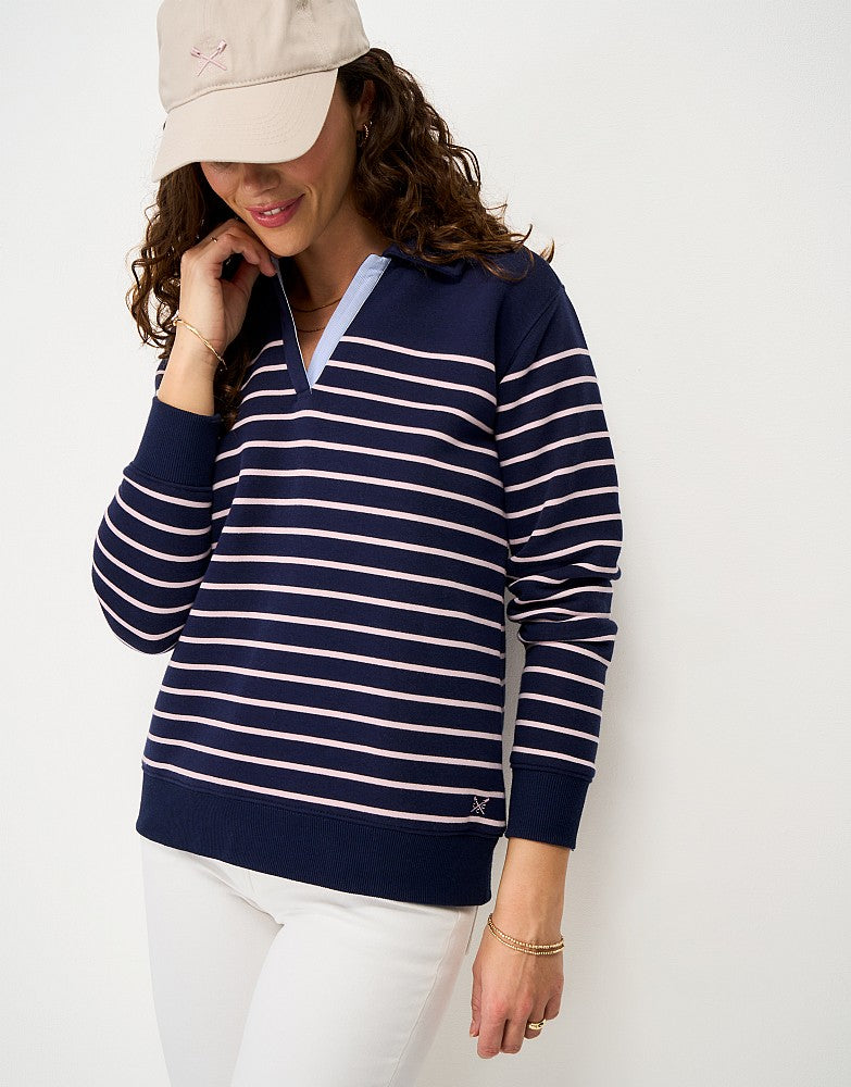 Crew Clothing Sandy Flip-Collar Sweatshirt