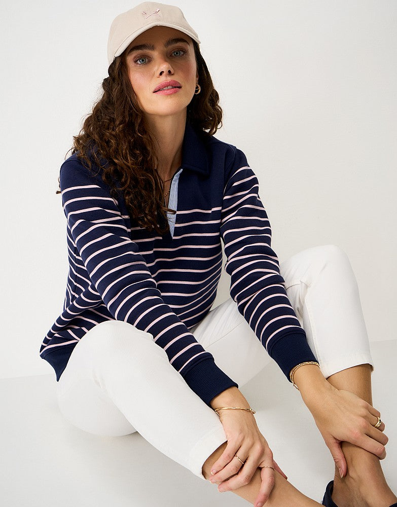 Crew Clothing Sandy Flip-Collar Sweatshirt
