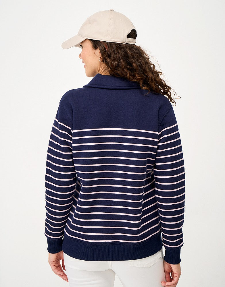 Crew Clothing Sandy Flip-Collar Sweatshirt