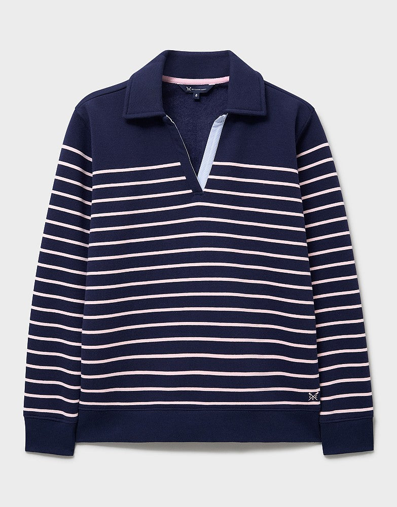 Crew Clothing Sandy Flip-Collar Sweatshirt