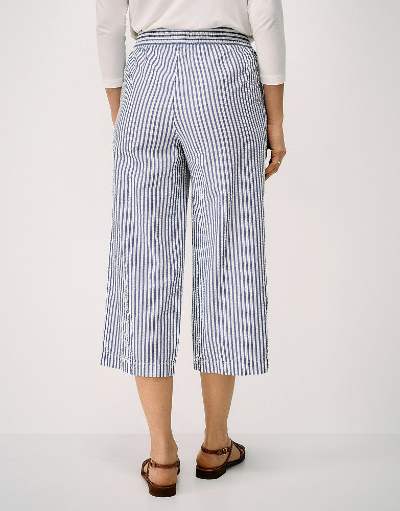 Crew Clothing Seersucker Wide Leg Cotton Trousers