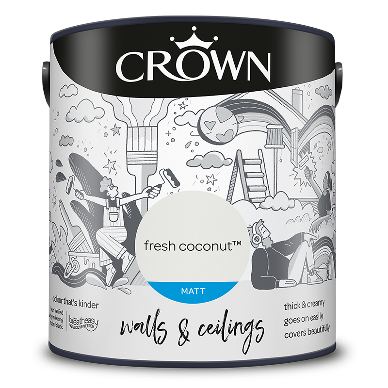 Crown Paints Walls & Ceilings Matt Emulsion Paint - Whites