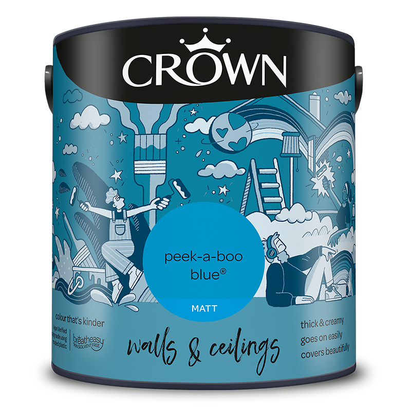 Crown Paints Walls & Ceilings Matt Emulsion Paint - Blues