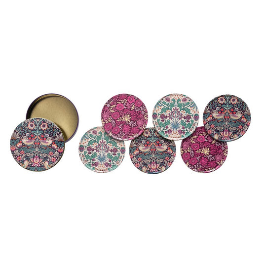 William Morris Arts & Crafts Hyacinth Set of 6 Coasters