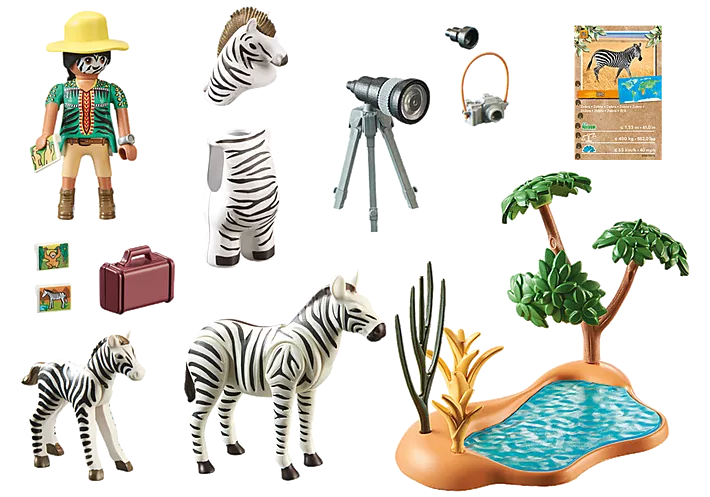 Playmobil Wiltopia Photographer with Zebras