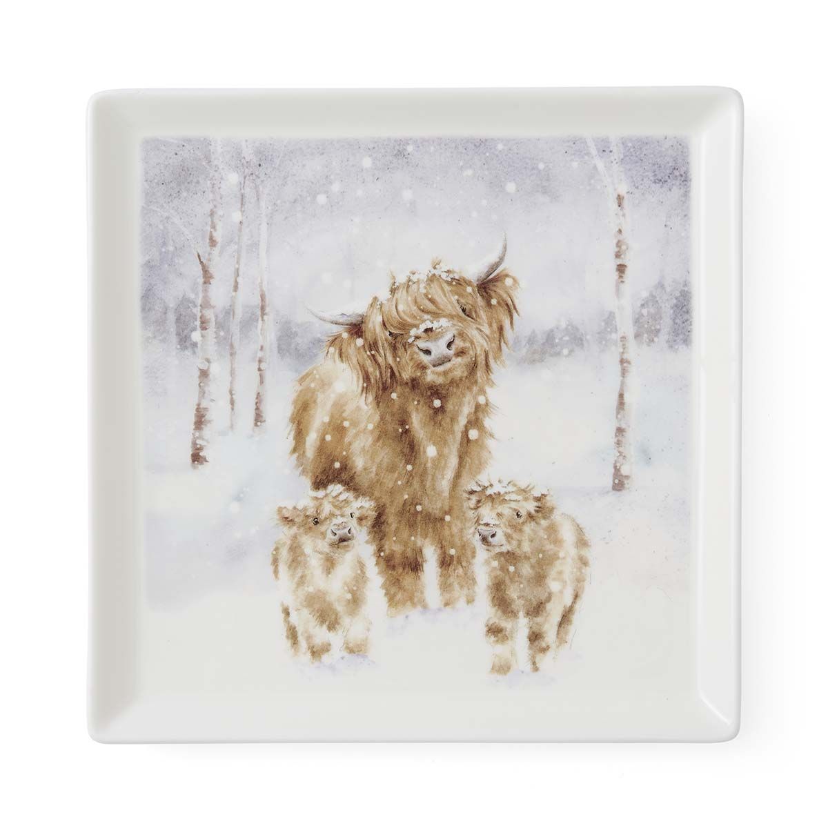 Wrendale A Highland Christmas Square Plate
