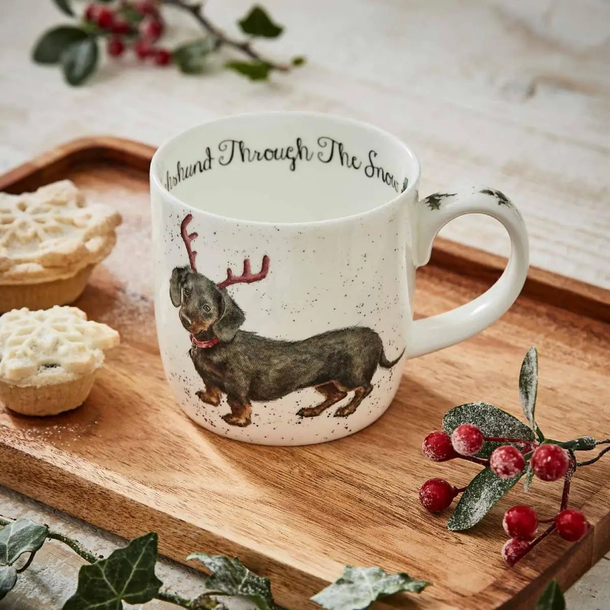Wrendale Dachshund Through The Snow Mug