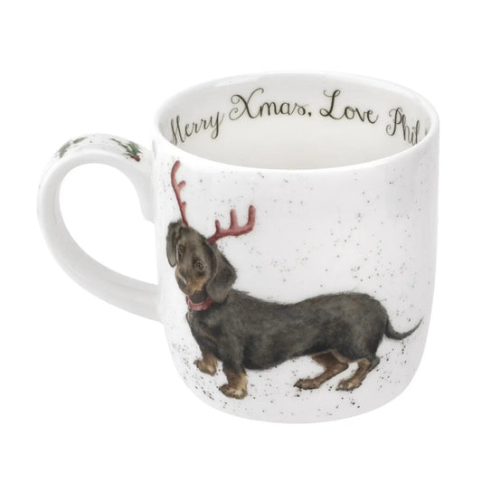 Wrendale Dachshund Through The Snow Mug