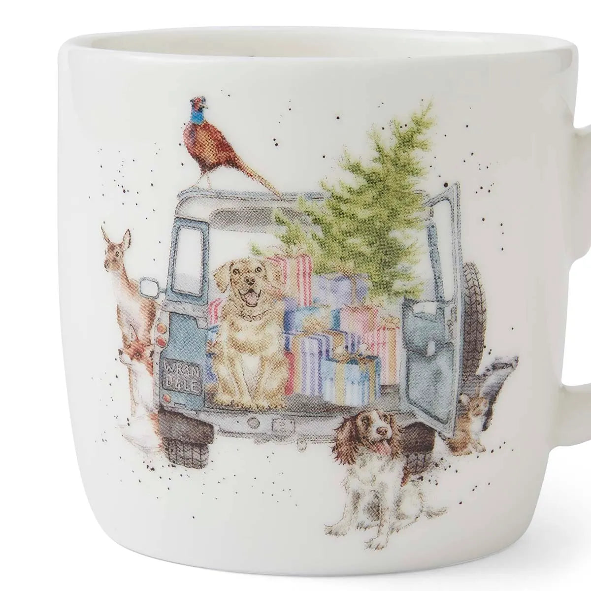 Wrendale Driving Home for Christmas Mug