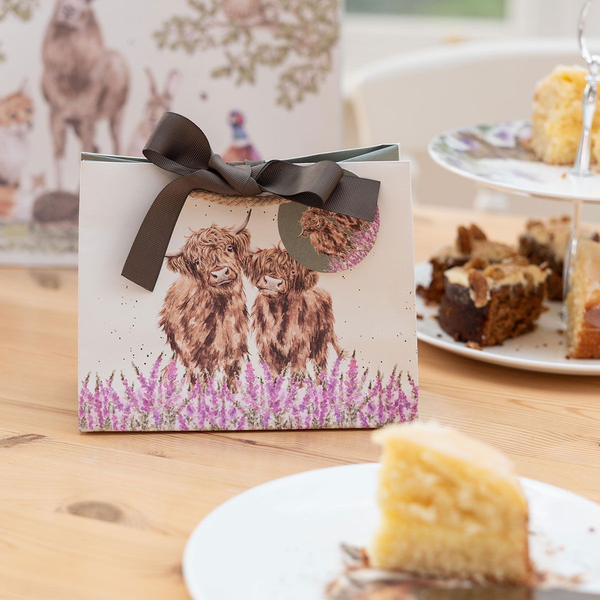 Wrendale Gentle Giants Highland Cow Small Gift Bag