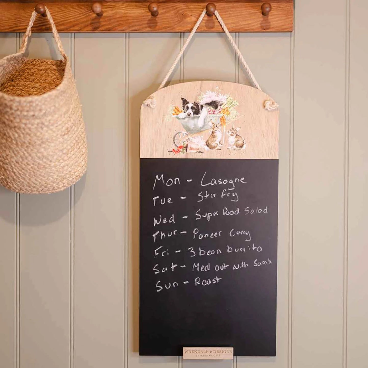 Wrendale Sleeping On The Job Border Collie Chalkboard