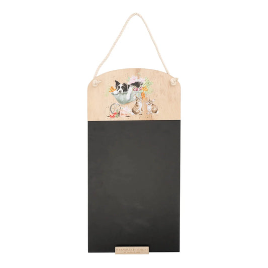 Wrendale Sleeping On The Job Border Collie Chalkboard