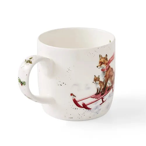 Wrendale Sleigh Ride Fox Mug