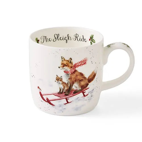 Wrendale Sleigh Ride Fox Mug