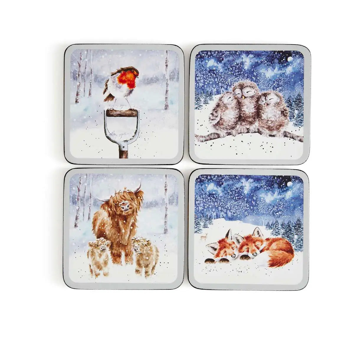 Wrendale Winter Skies Coasters Set Of 4